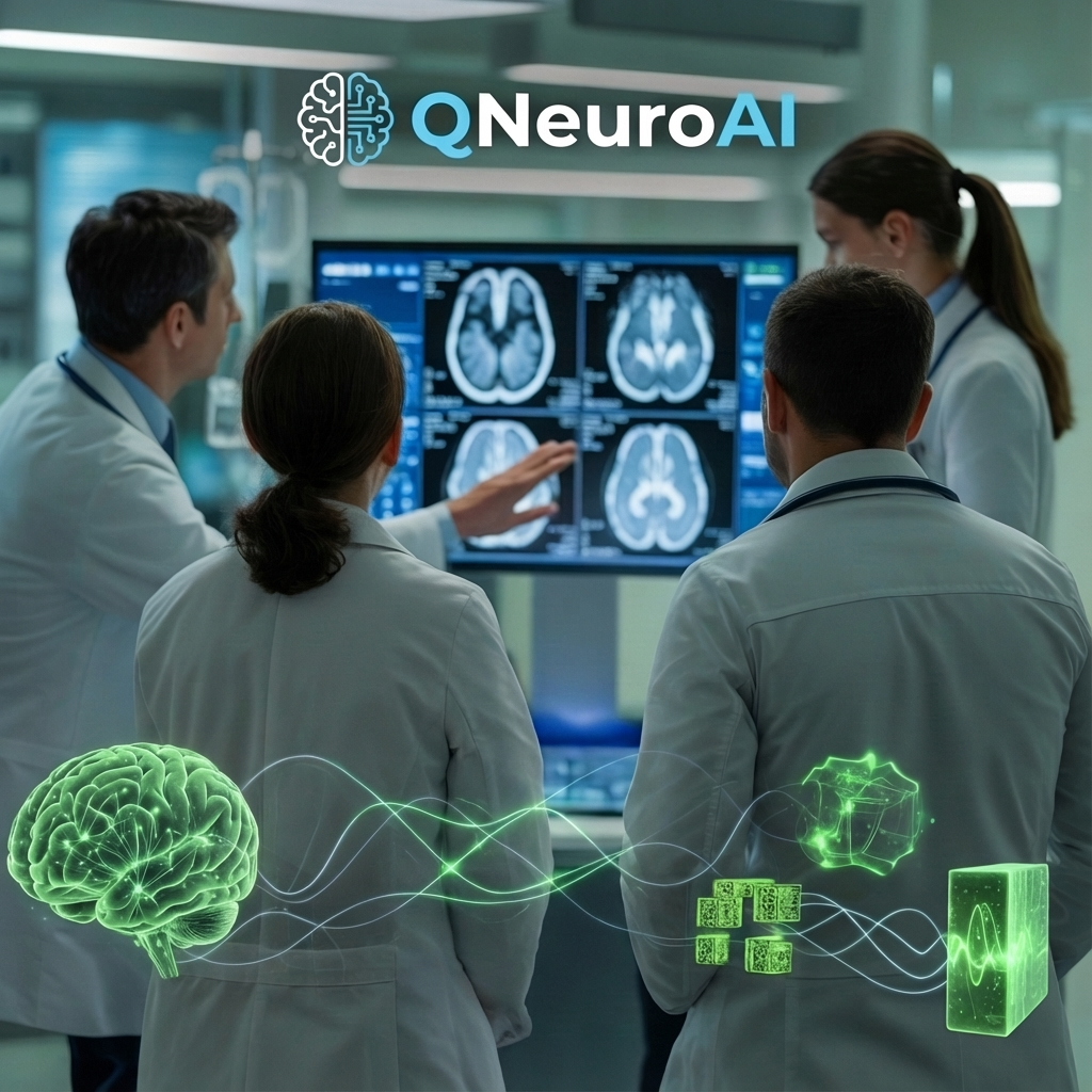 Doctors analyzing brain scans